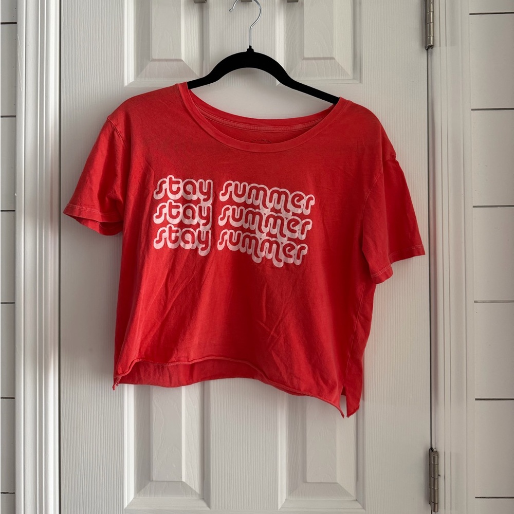 Billabong Red 'Stay Summer' Crop Top